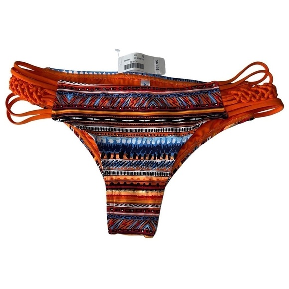NWT LA VIE EN ROSE BIKINI BOTTOM SIZE S ORANGE SIDE BANDS - Picture 12 of 15